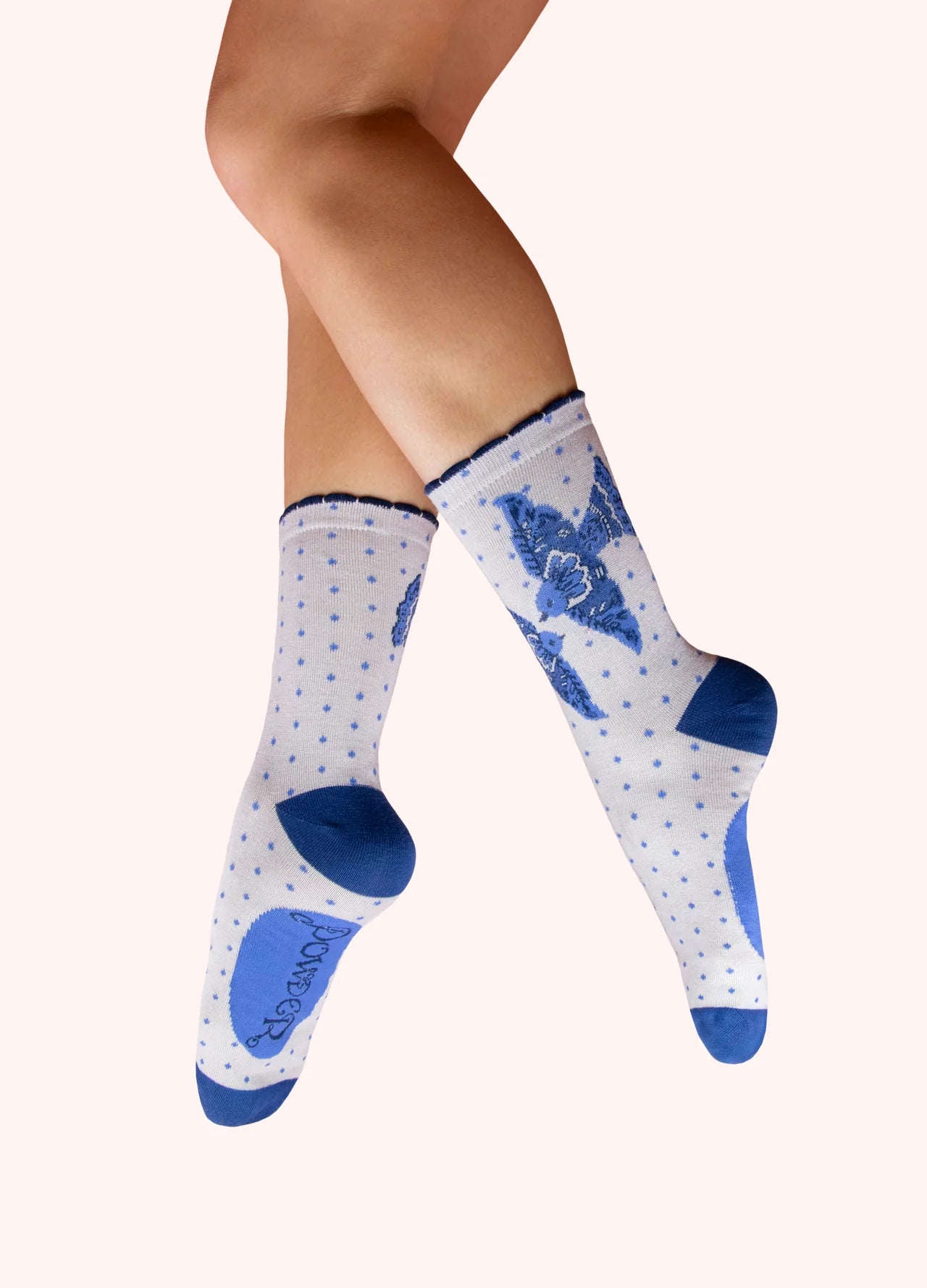 Blue Birds Ankle Socks