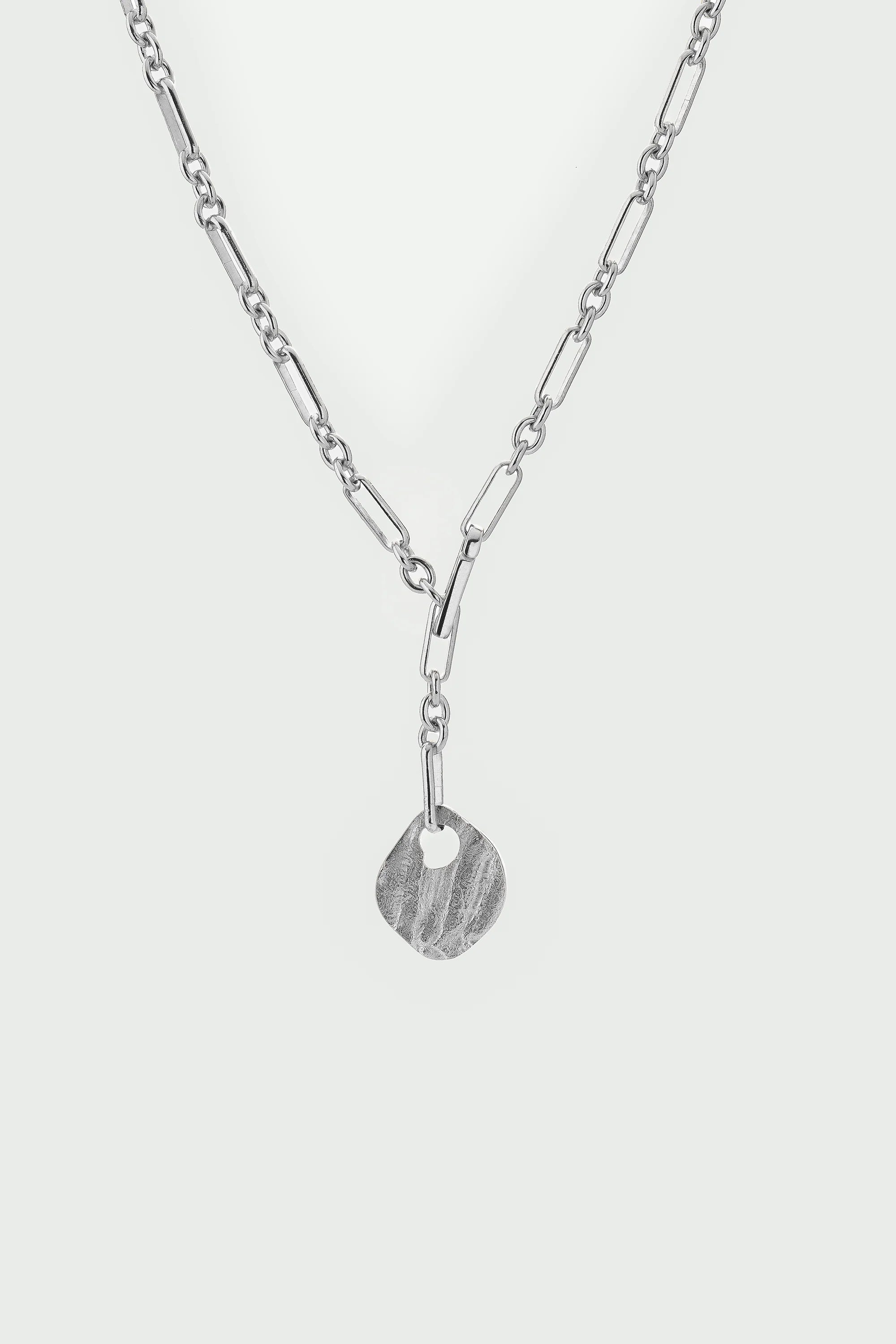 Baia Lariat Necklace- Silver