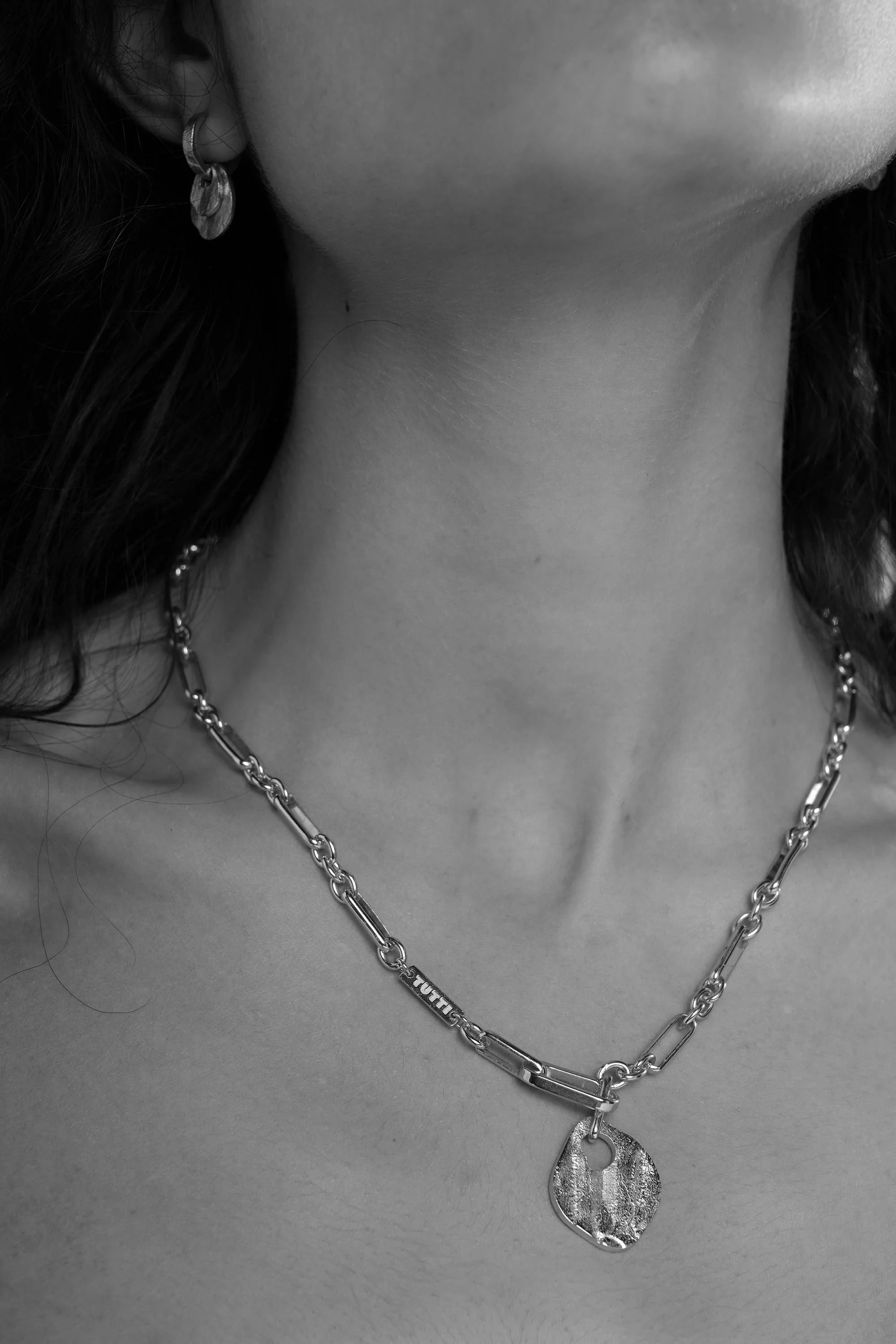 Baia Lariat Necklace- Silver
