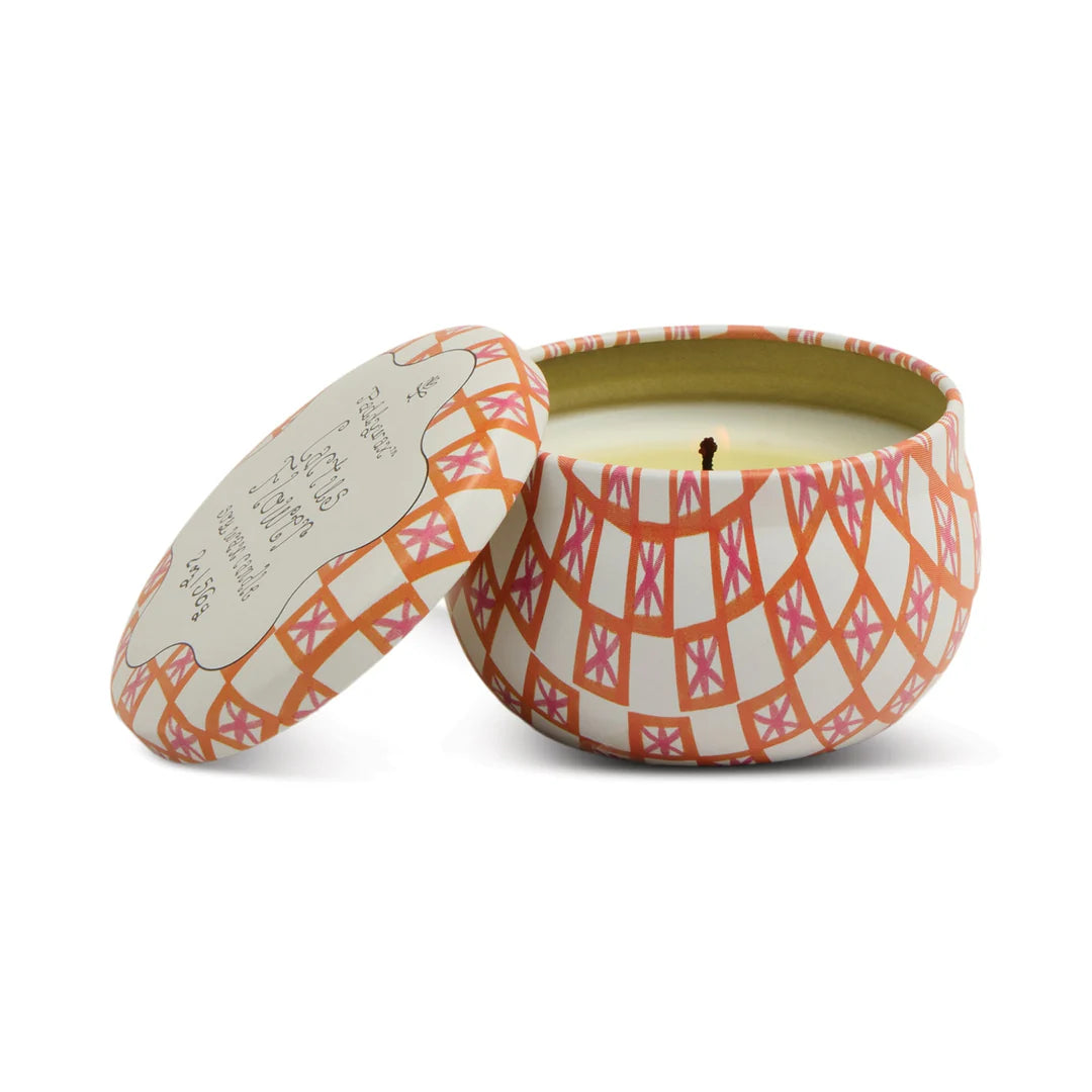 Tulip Printed Tin Candle
