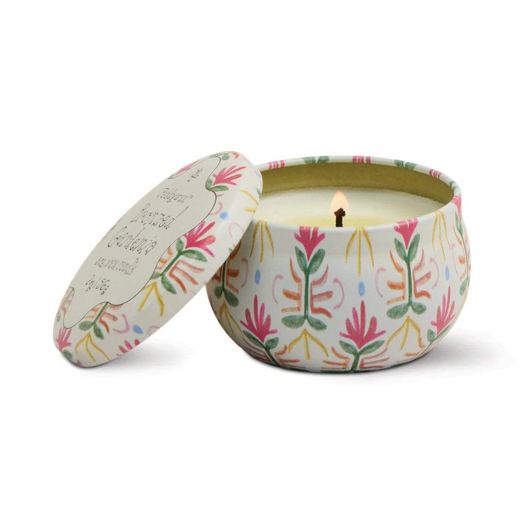 Tulip Printed Tin Candle