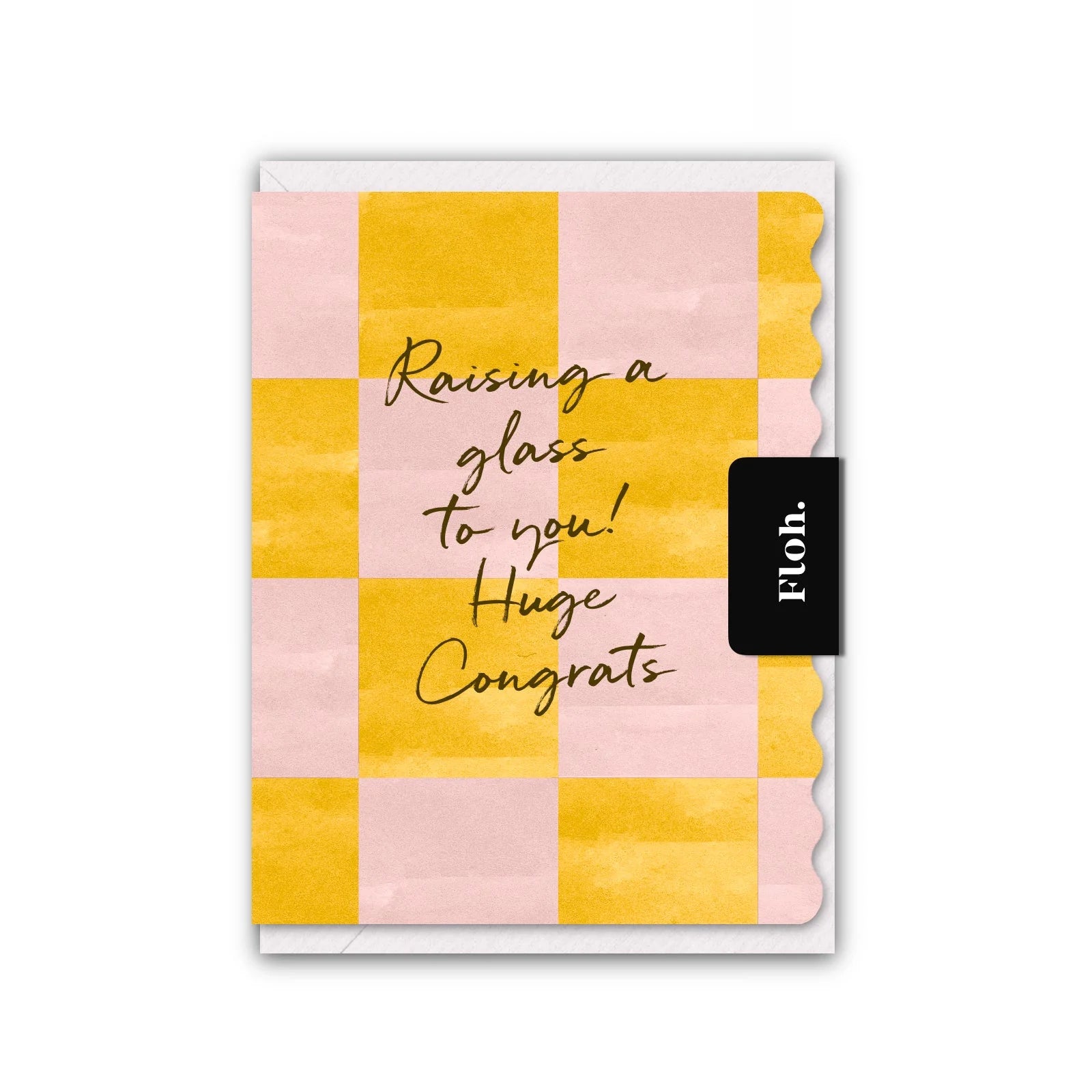 Raising a Glass To You (Palomo & Spritz Checkerboard) Card