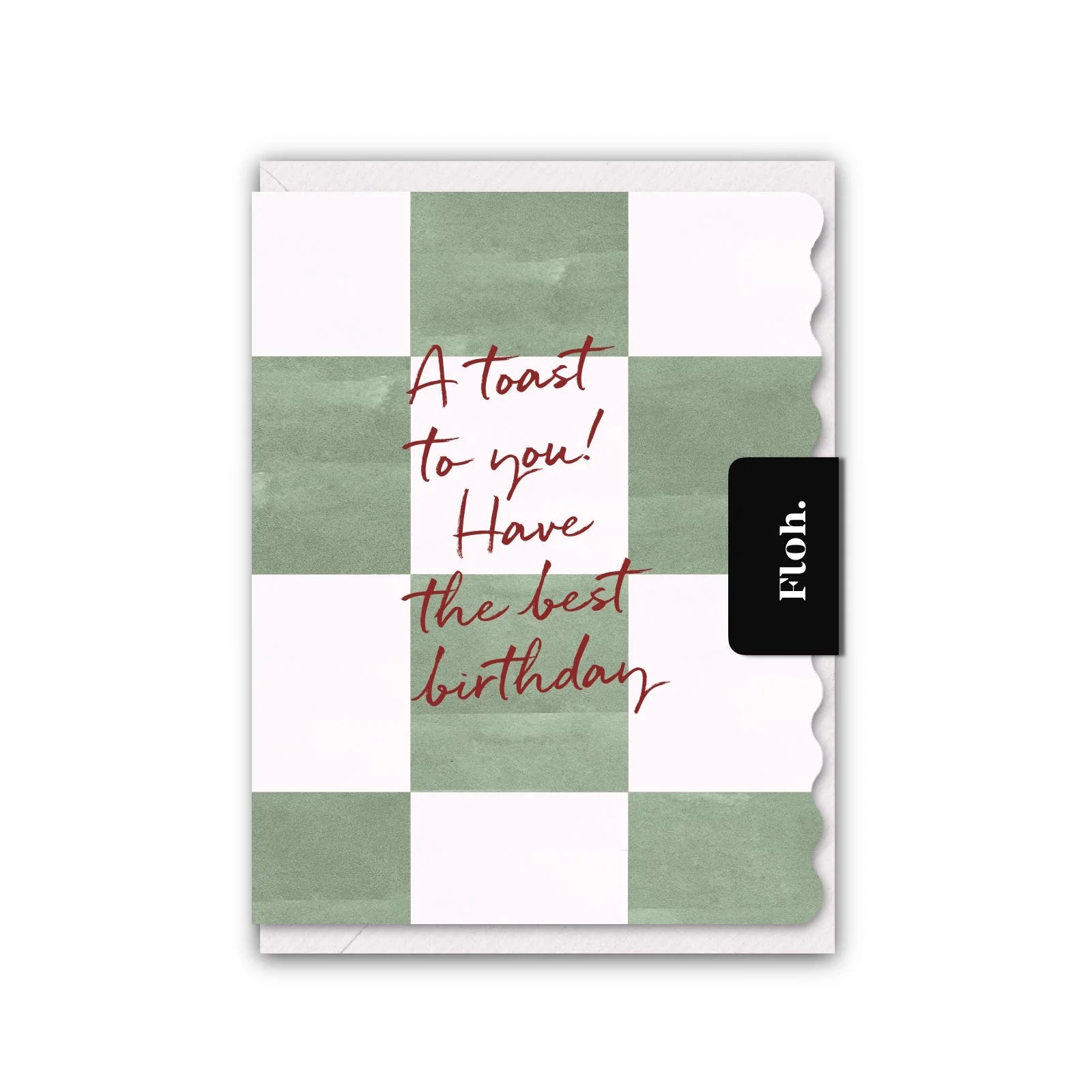 A Toast To You! (Matcha Checkerboard) Card