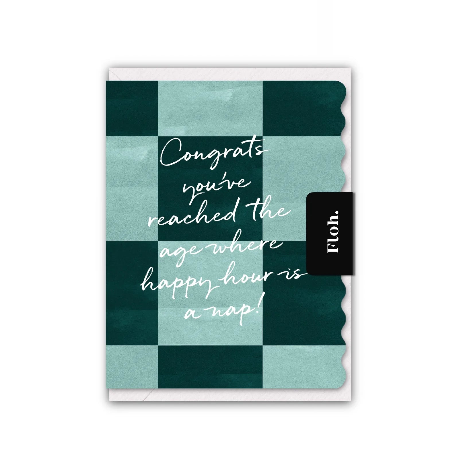 Congrats (Blue Noir Checkerboard) Card