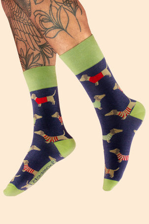 Men’s Socks - Sausage Dad Navy