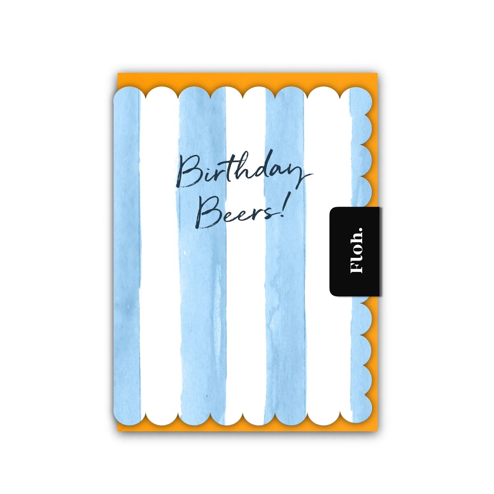 Birthday Beers (Blue Stripe) Card