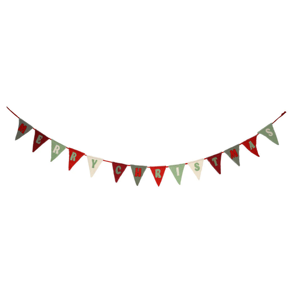 Folklore Merry Christmas Felt Bunting