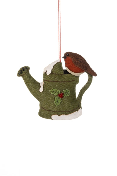 Felt Watering Can & Robin