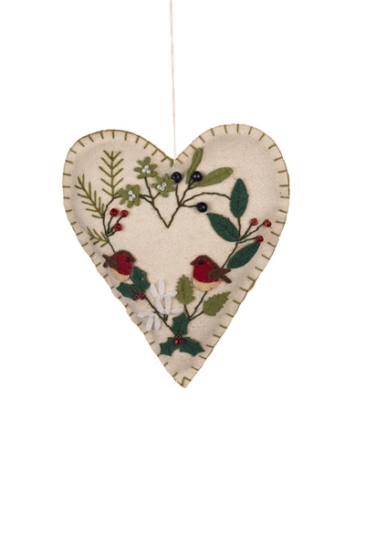 Felt Heart with Robin & Holly