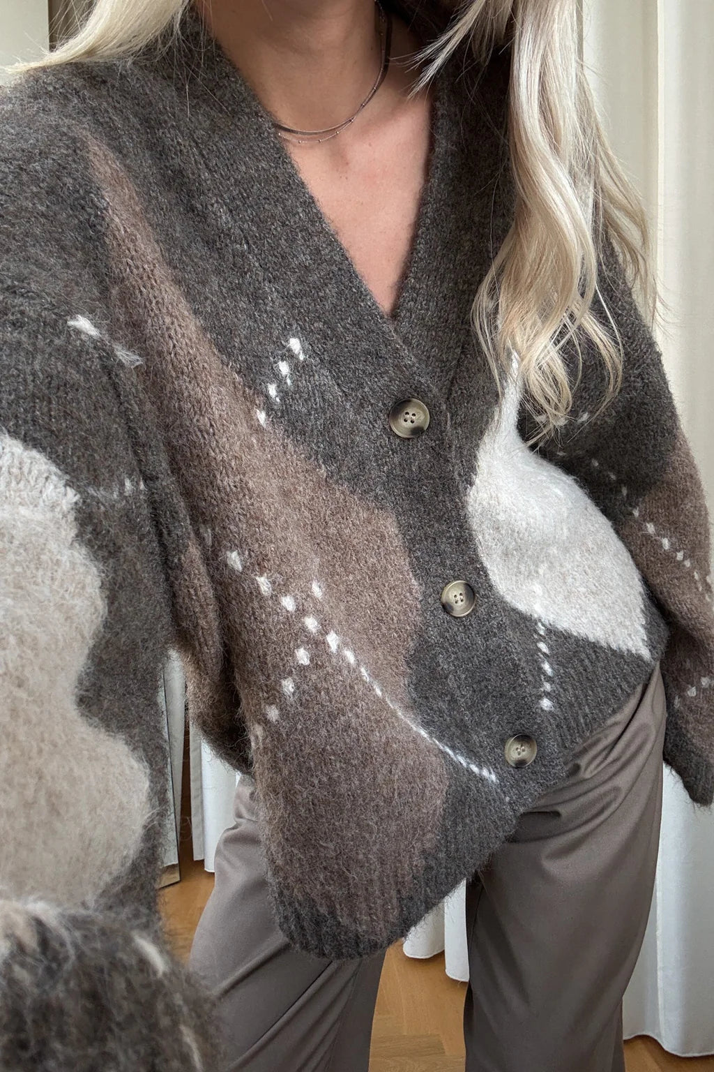 Laiana Knit Cardigan - Ash Brown