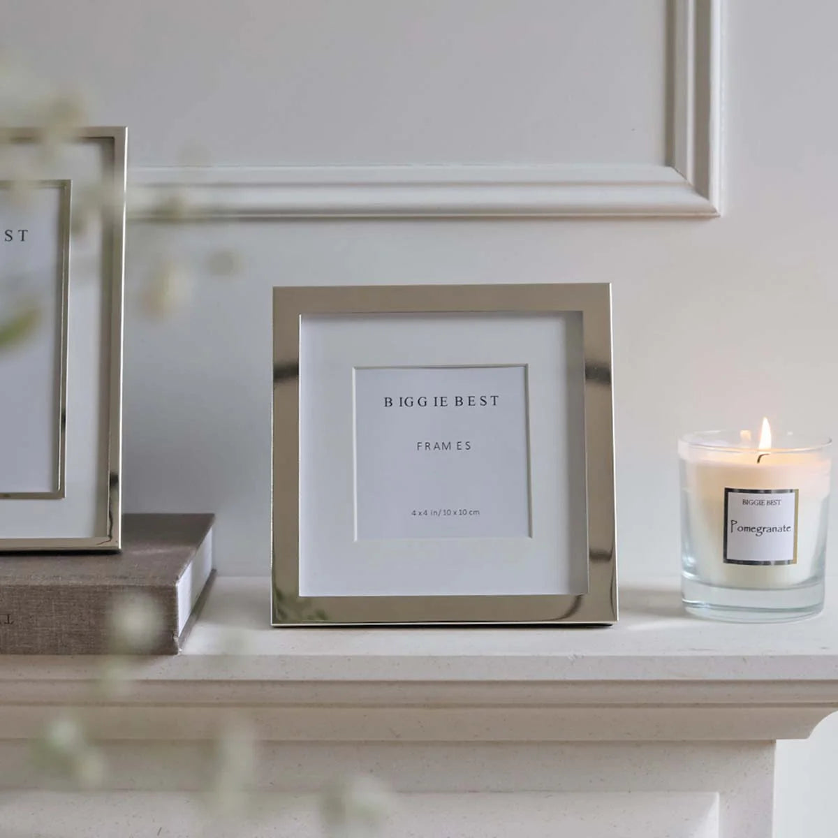 Wide Border Silver Photo Frame - 4 x 4 inches