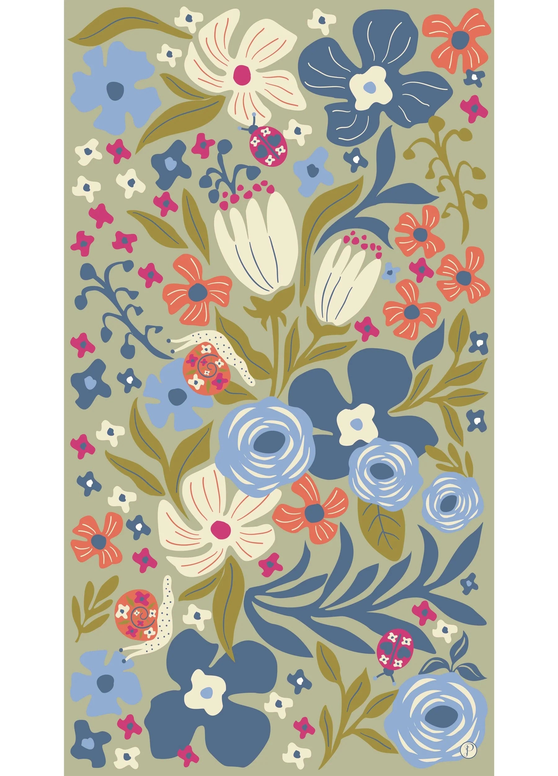 Wild Floral Print Scarf