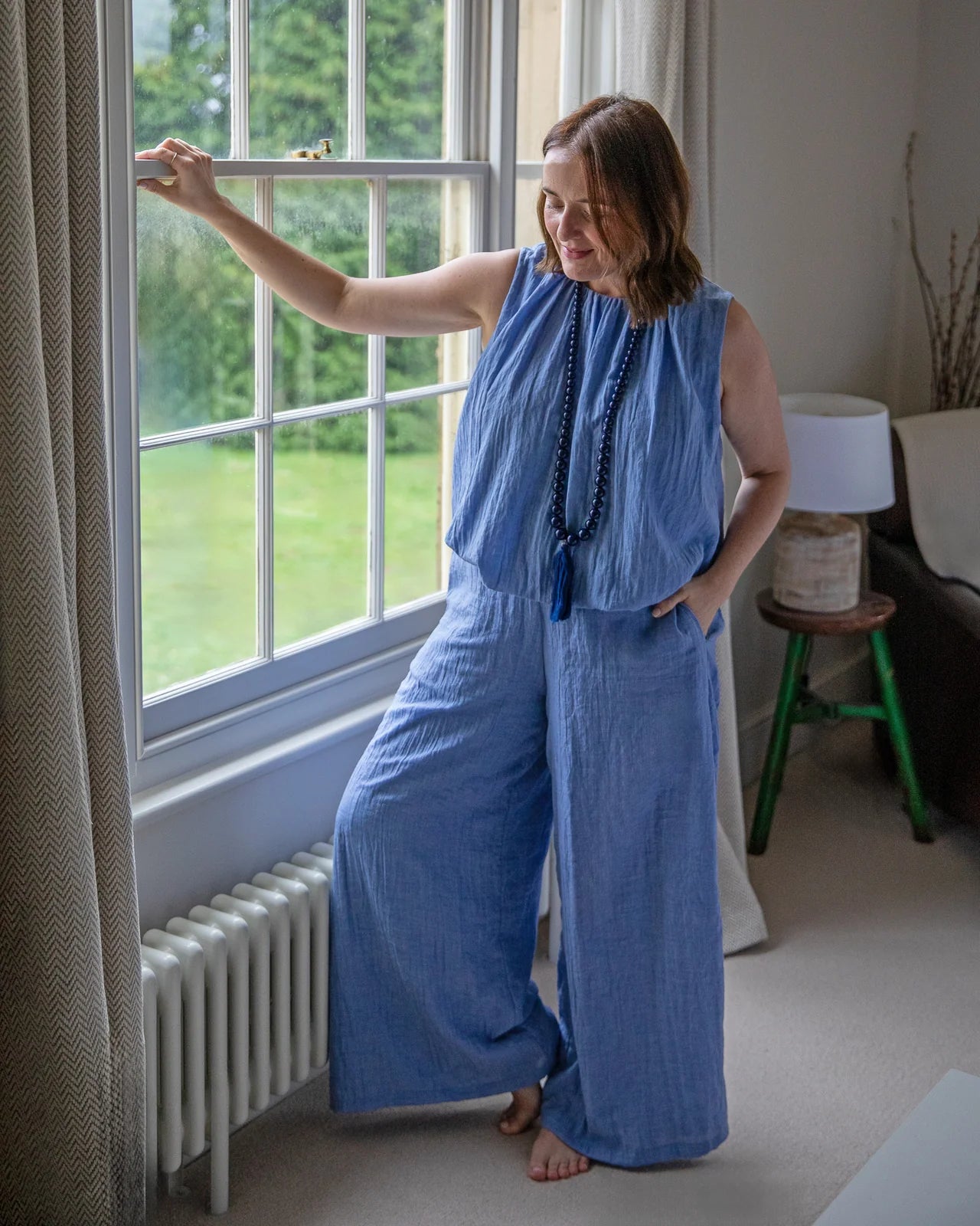 Adele Trouser - Sky Blue