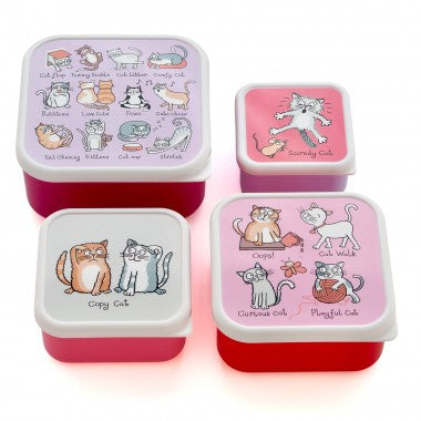Set of 4 Snack boxes - Cats