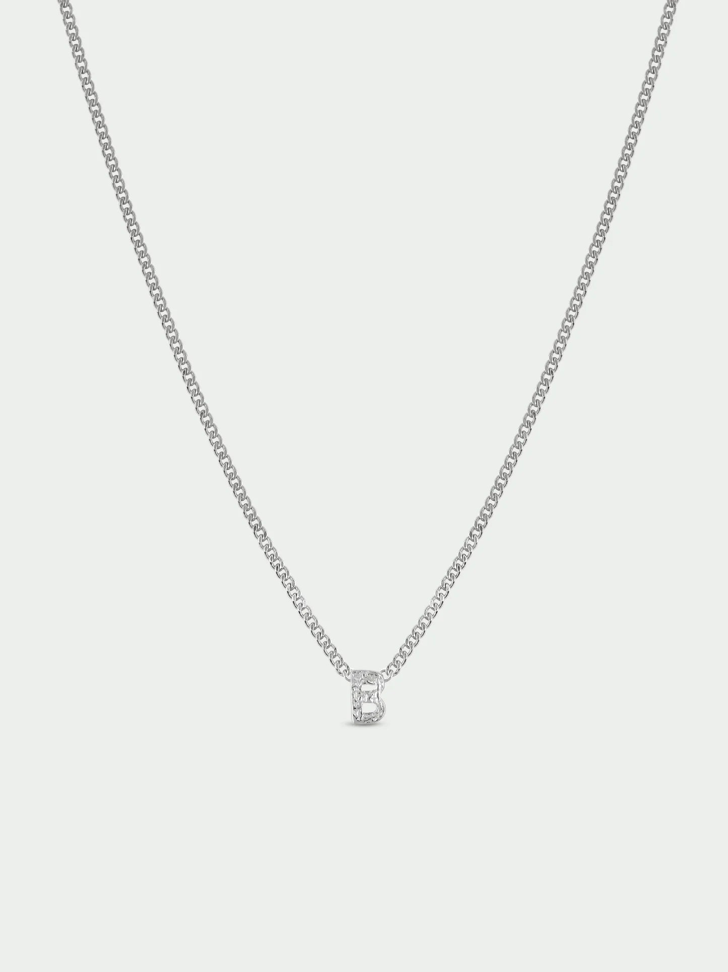 Initial Necklace - Silver Plated