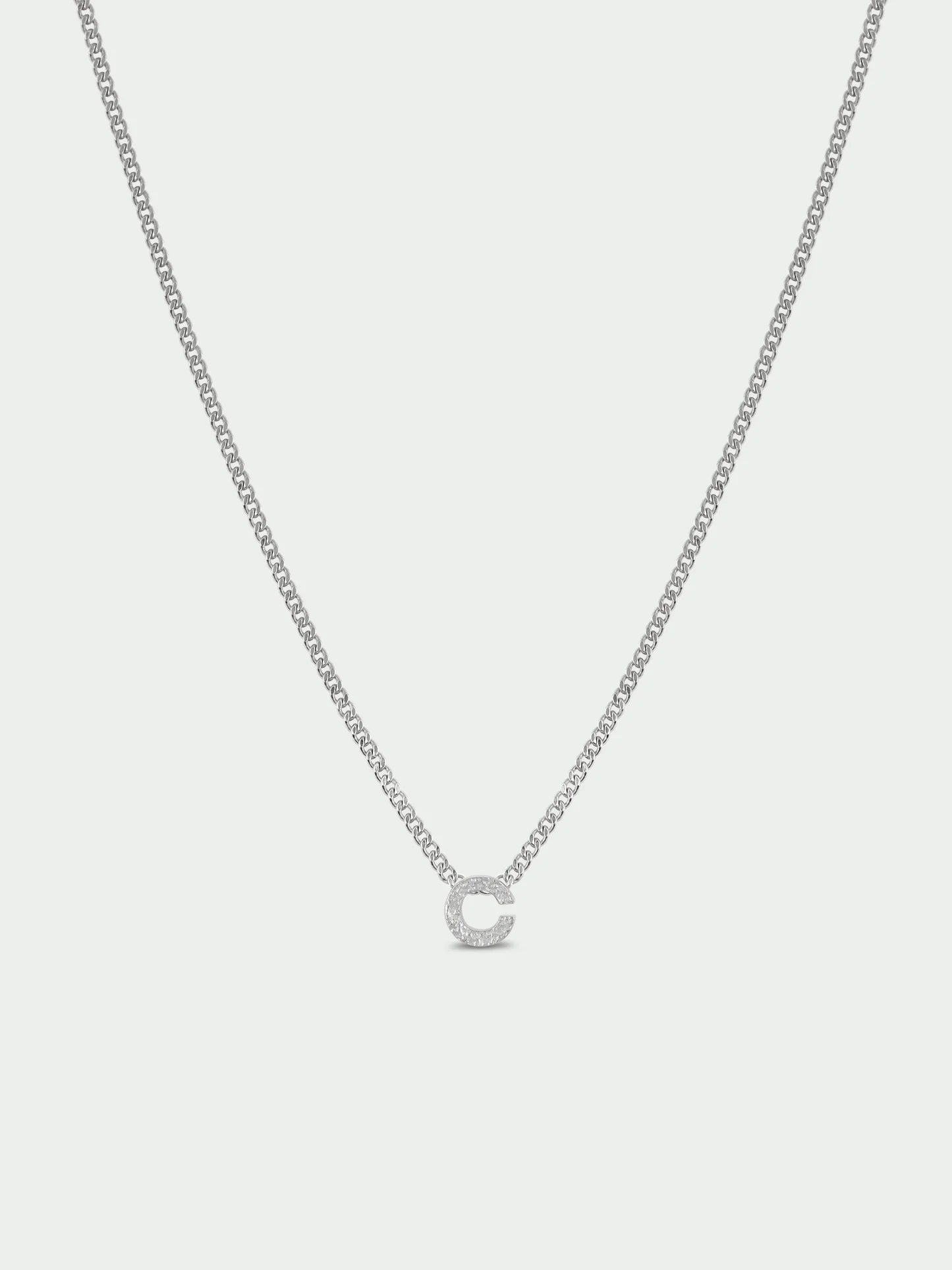 Initial Necklace - Silver Plated
