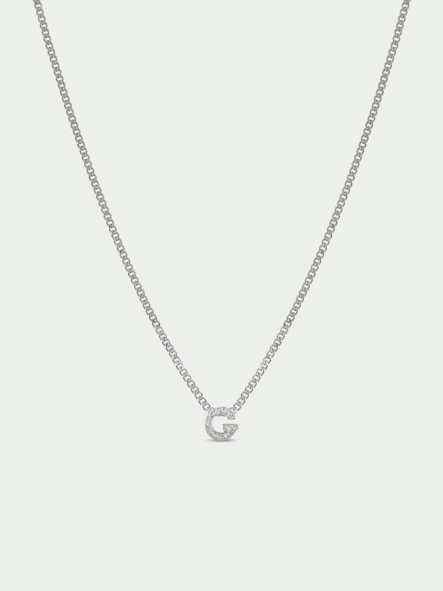 Initial Necklace - Silver Plated