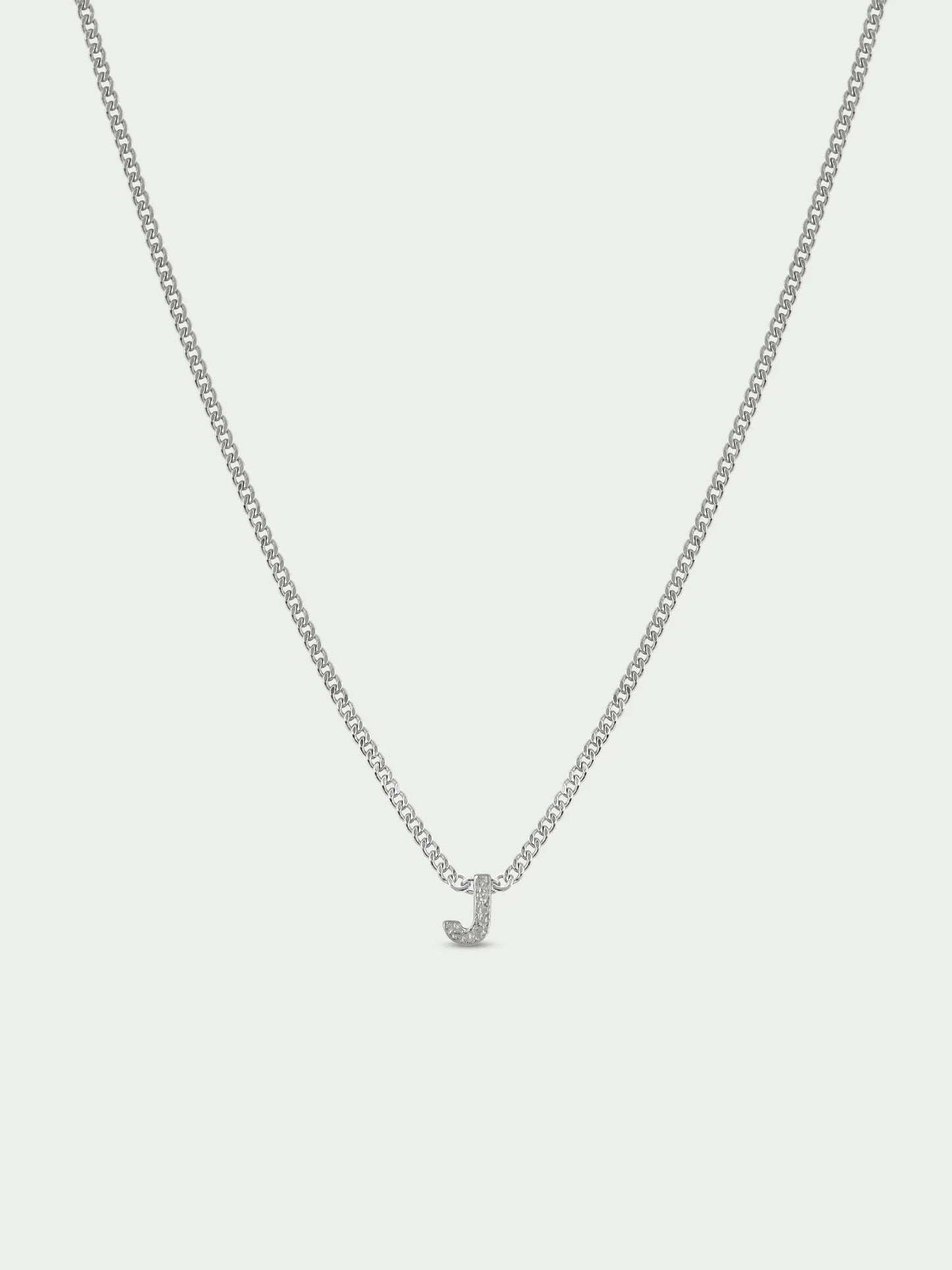 Initial Necklace - Silver Plated