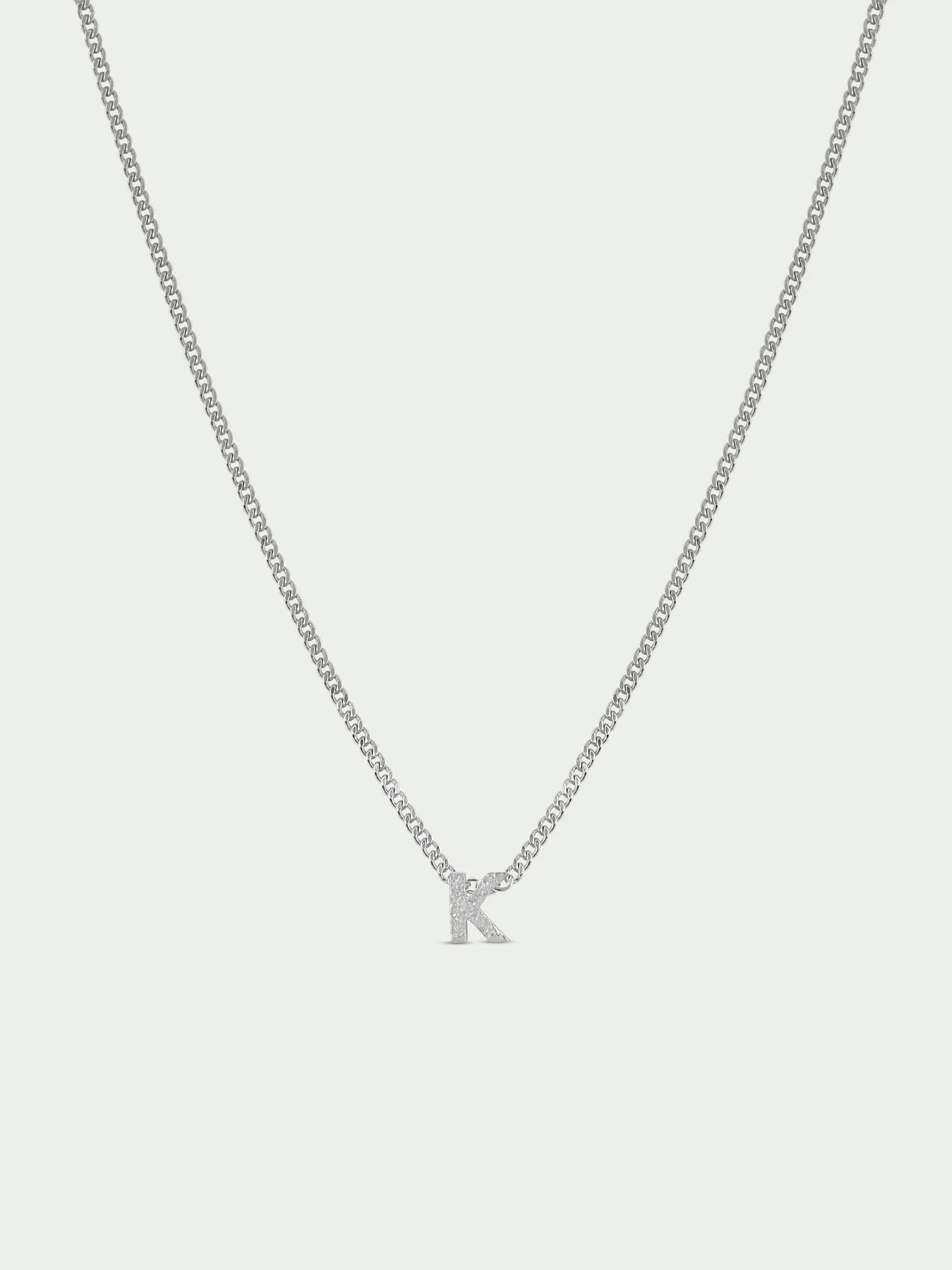 Initial Necklace - Silver Plated
