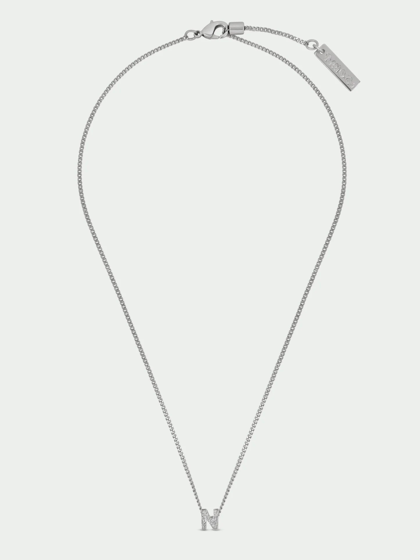 Initial Necklace - Silver Plated