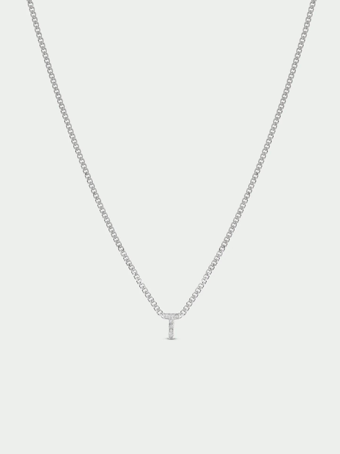 Initial Necklace - Silver Plated