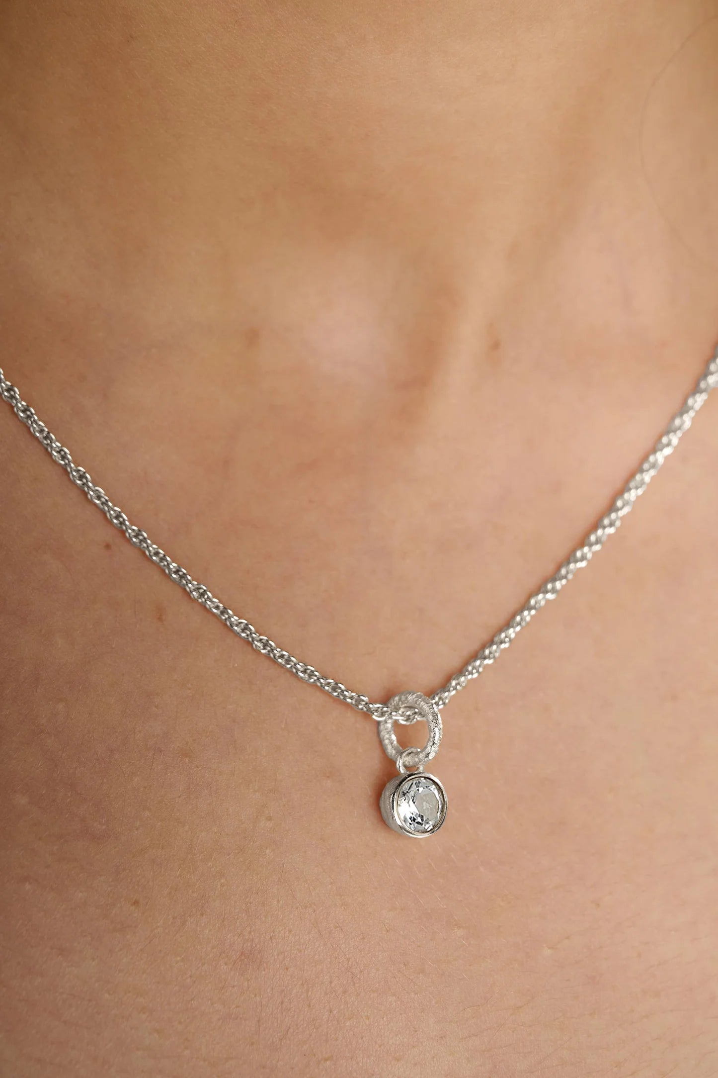 Birthstone Necklace - Silver Plated