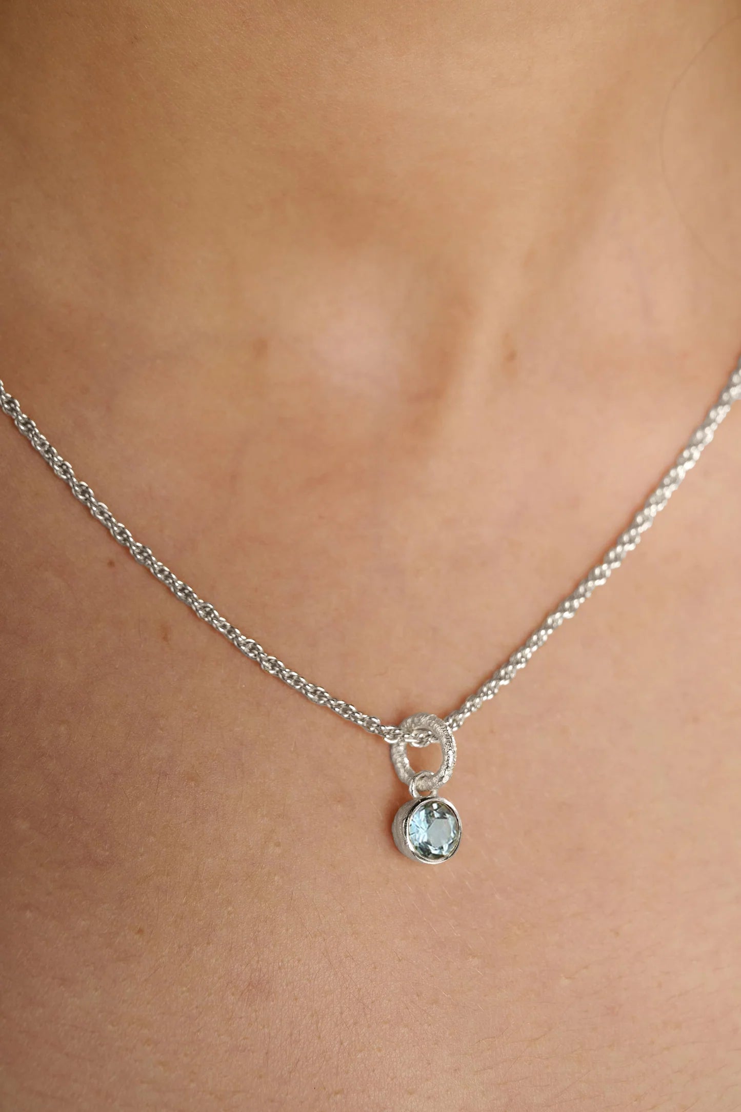 Birthstone Necklace - Silver Plated