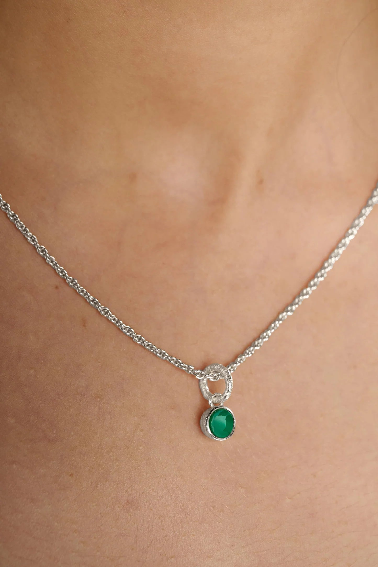 Birthstone Necklace - Silver Plated