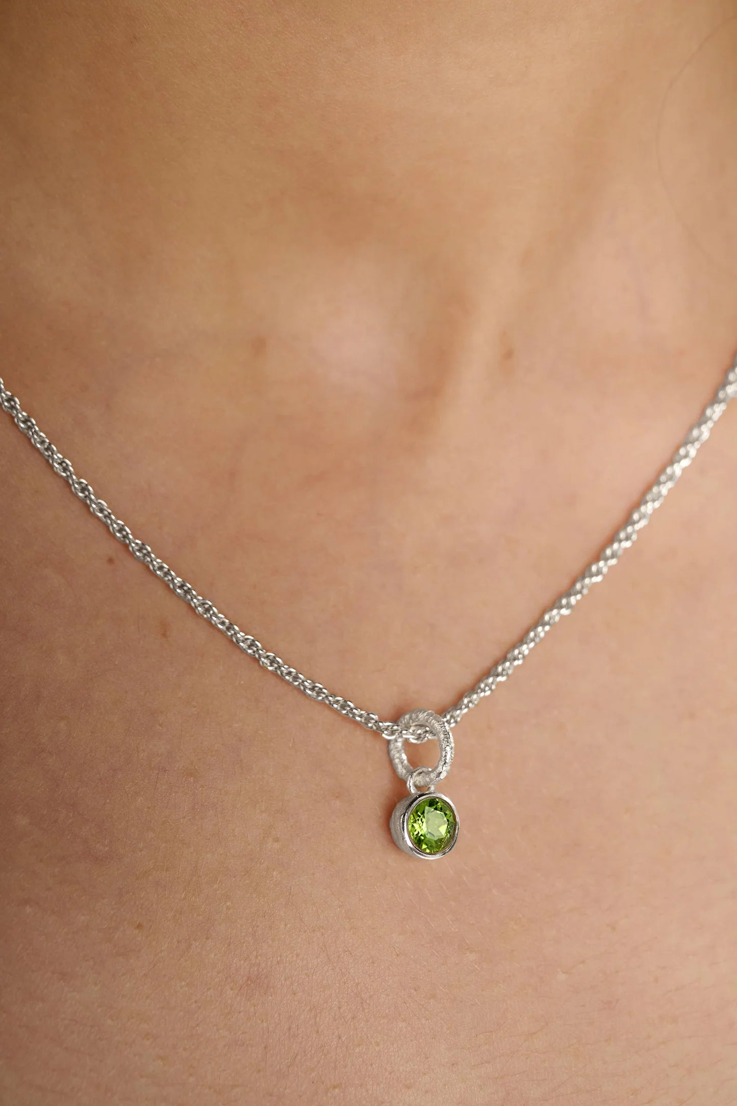 Birthstone Necklace - Silver Plated