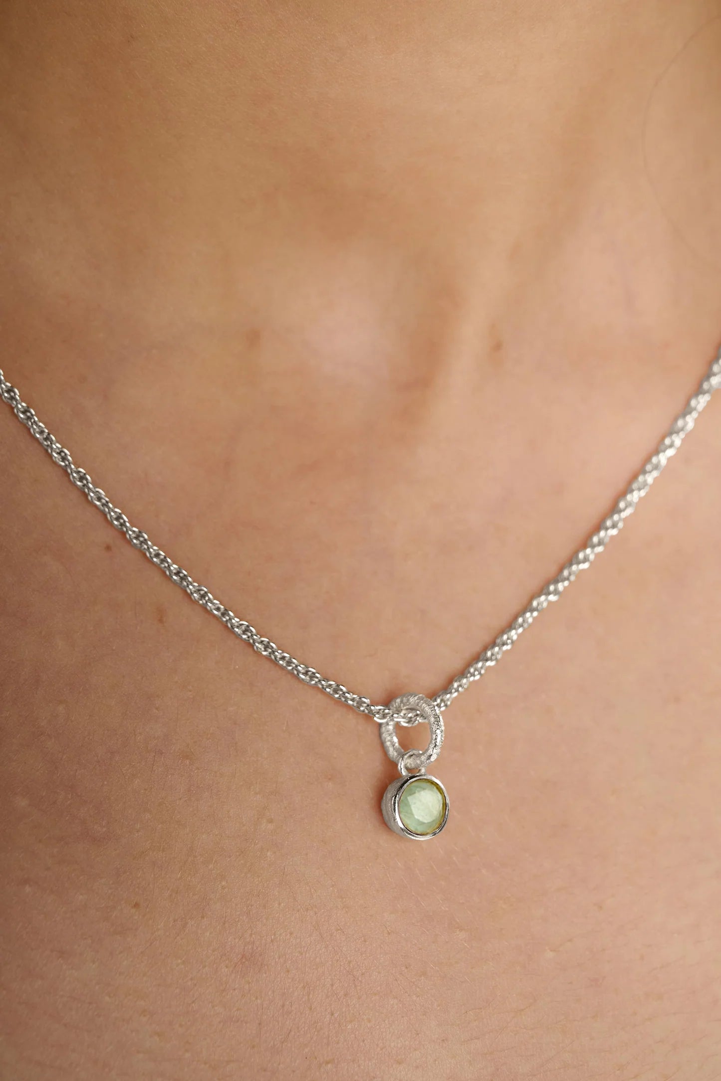 Birthstone Necklace - Silver Plated