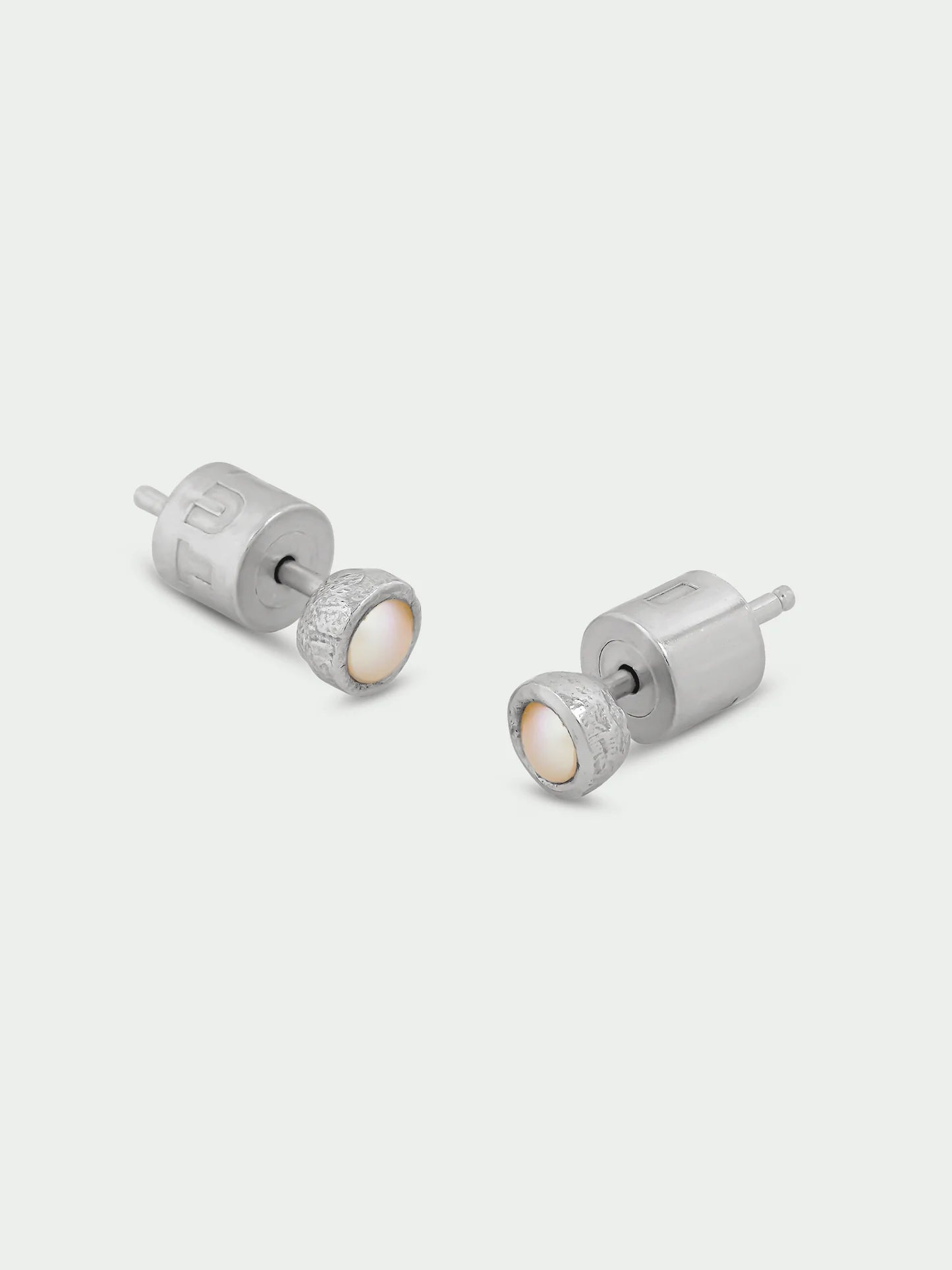 Birthstone Stud Earrings - Silver Plated