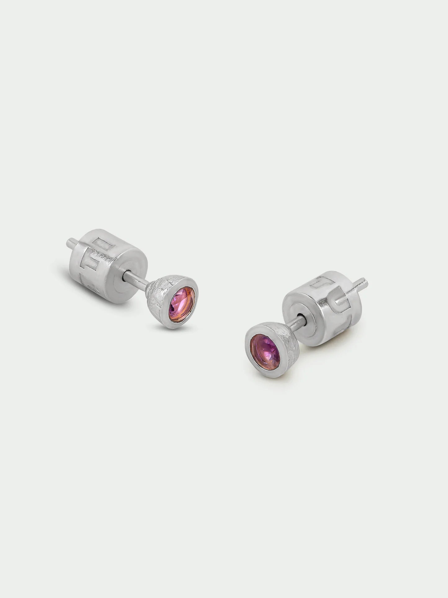 Birthstone Stud Earrings - Silver Plated