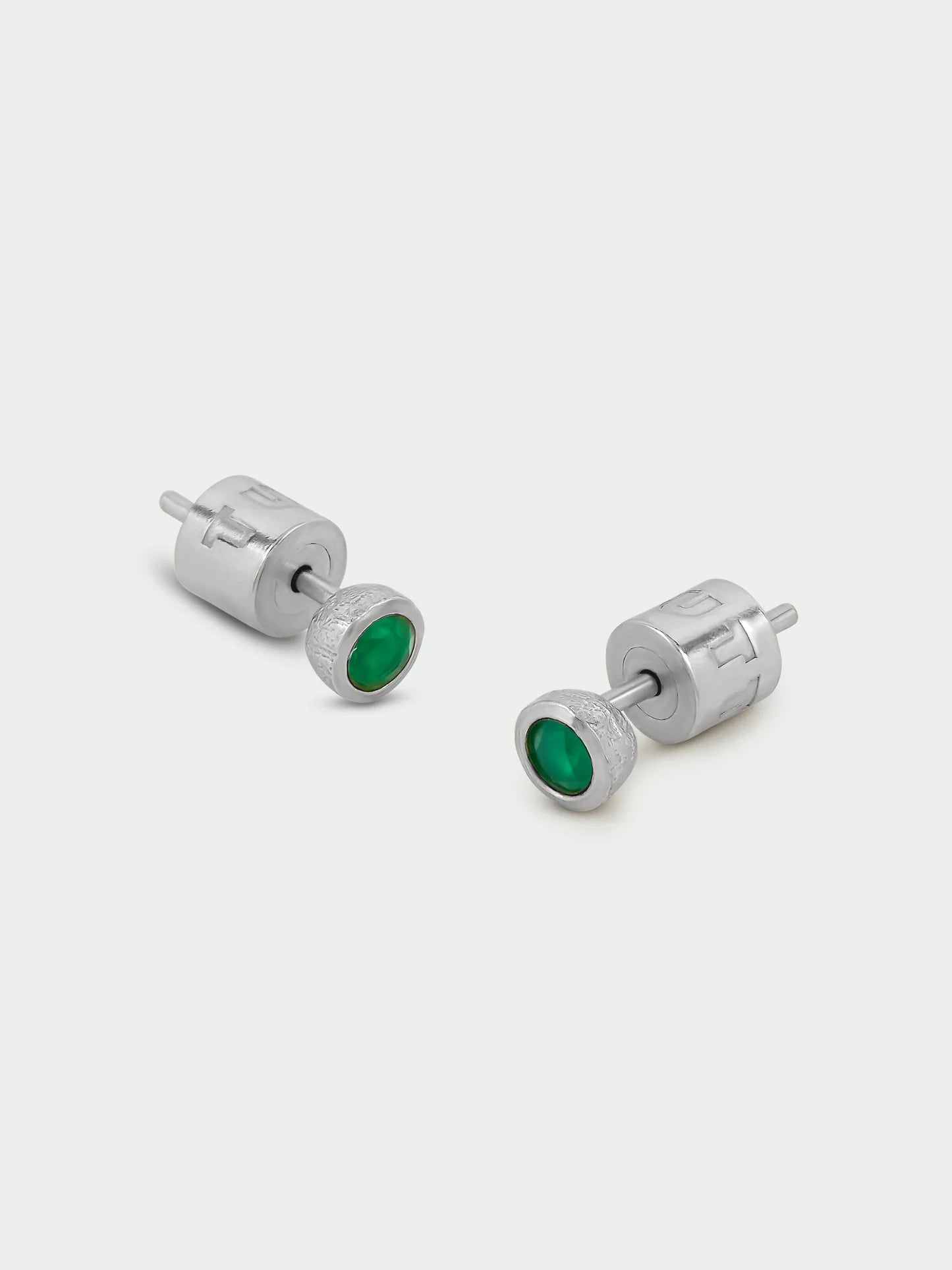 Birthstone Stud Earrings - Silver Plated