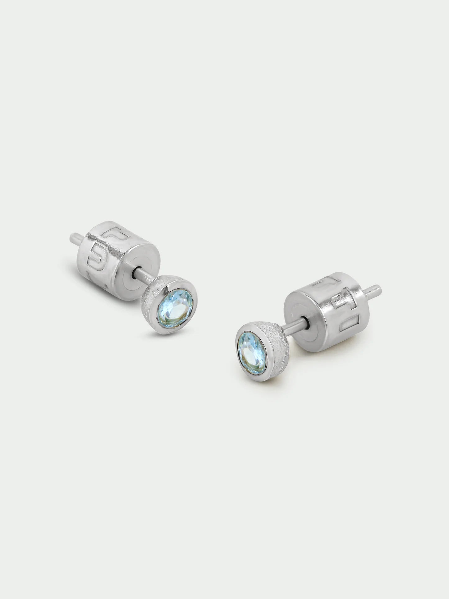Birthstone Stud Earrings - Silver Plated