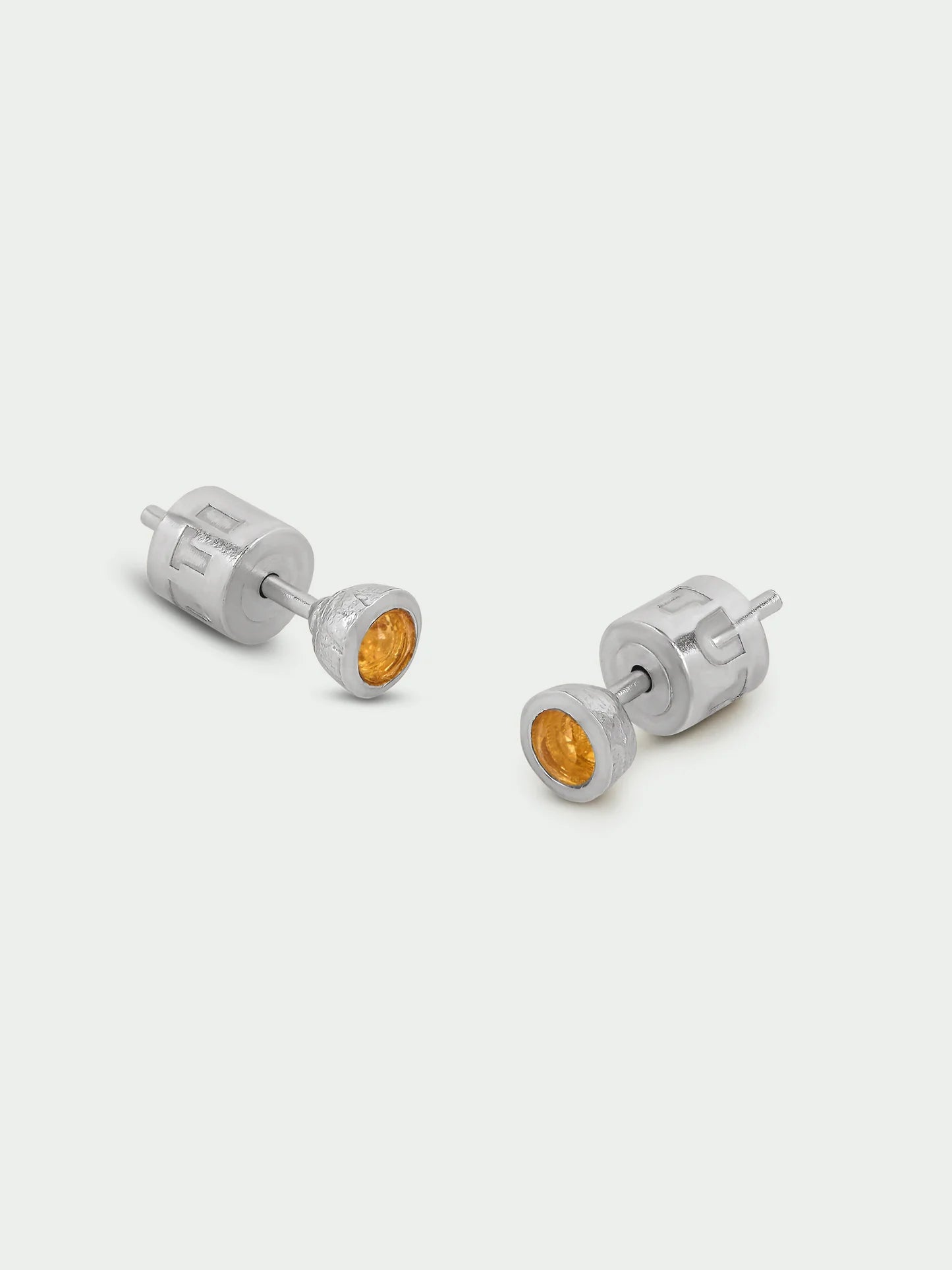 Birthstone Stud Earrings - Silver Plated