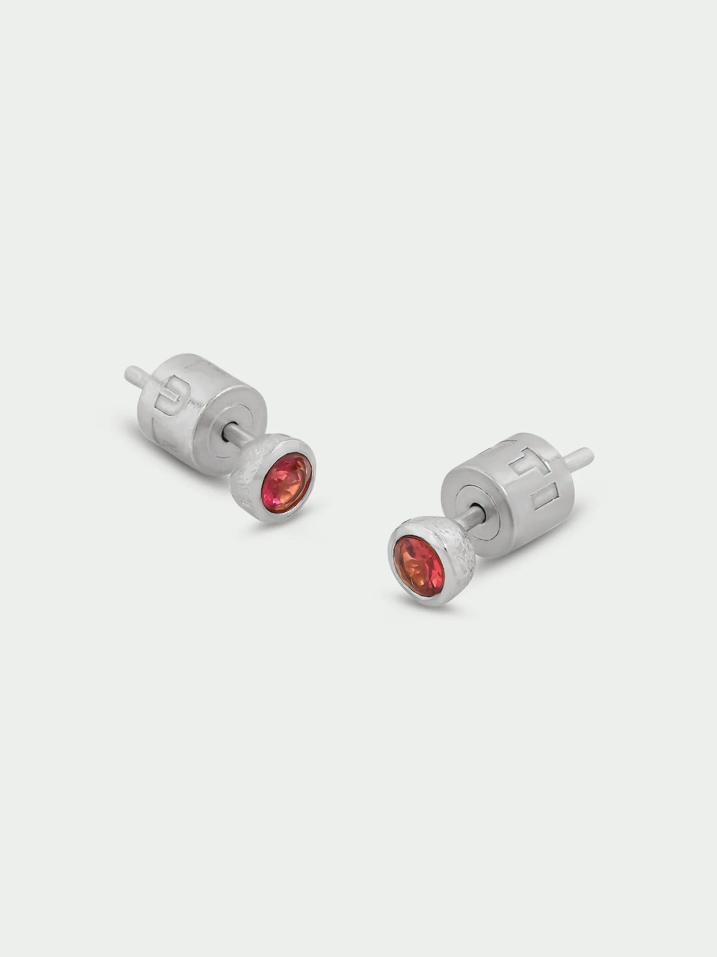 Birthstone Stud Earrings - Silver Plated