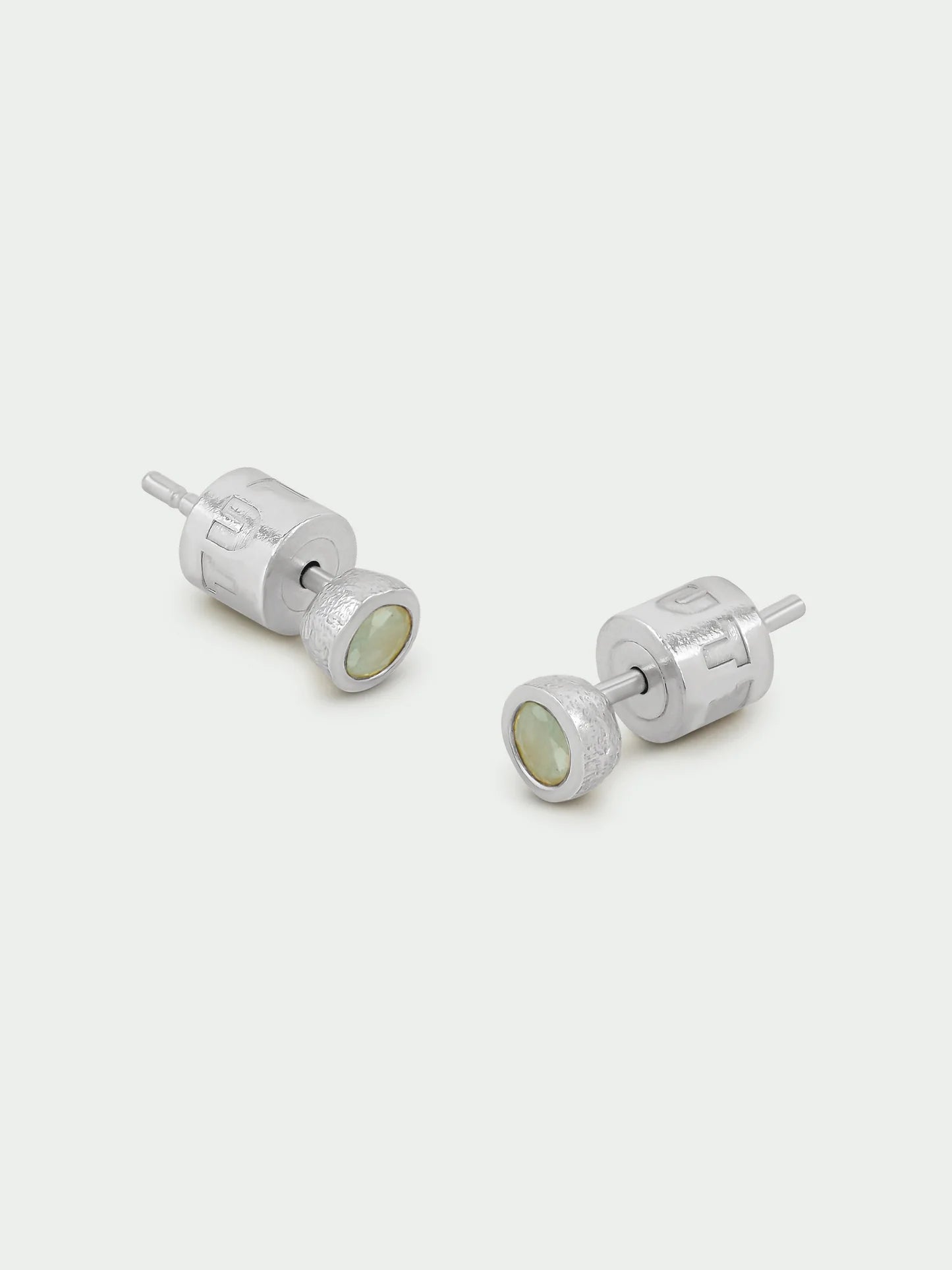 Birthstone Stud Earrings - Silver Plated