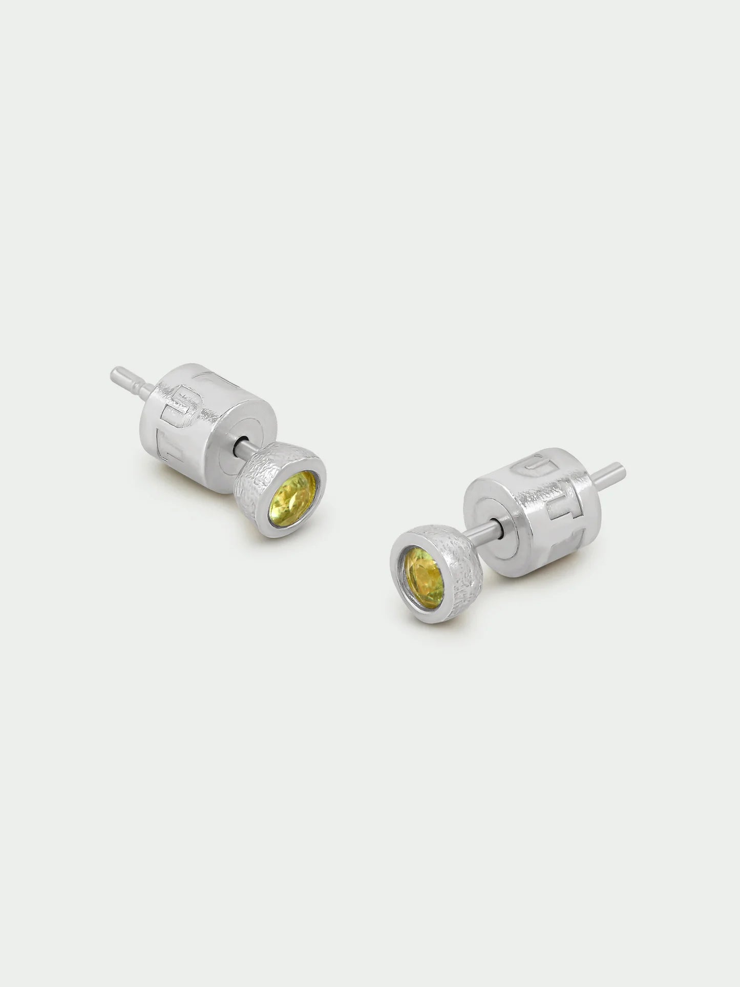 Birthstone Stud Earrings - Silver Plated