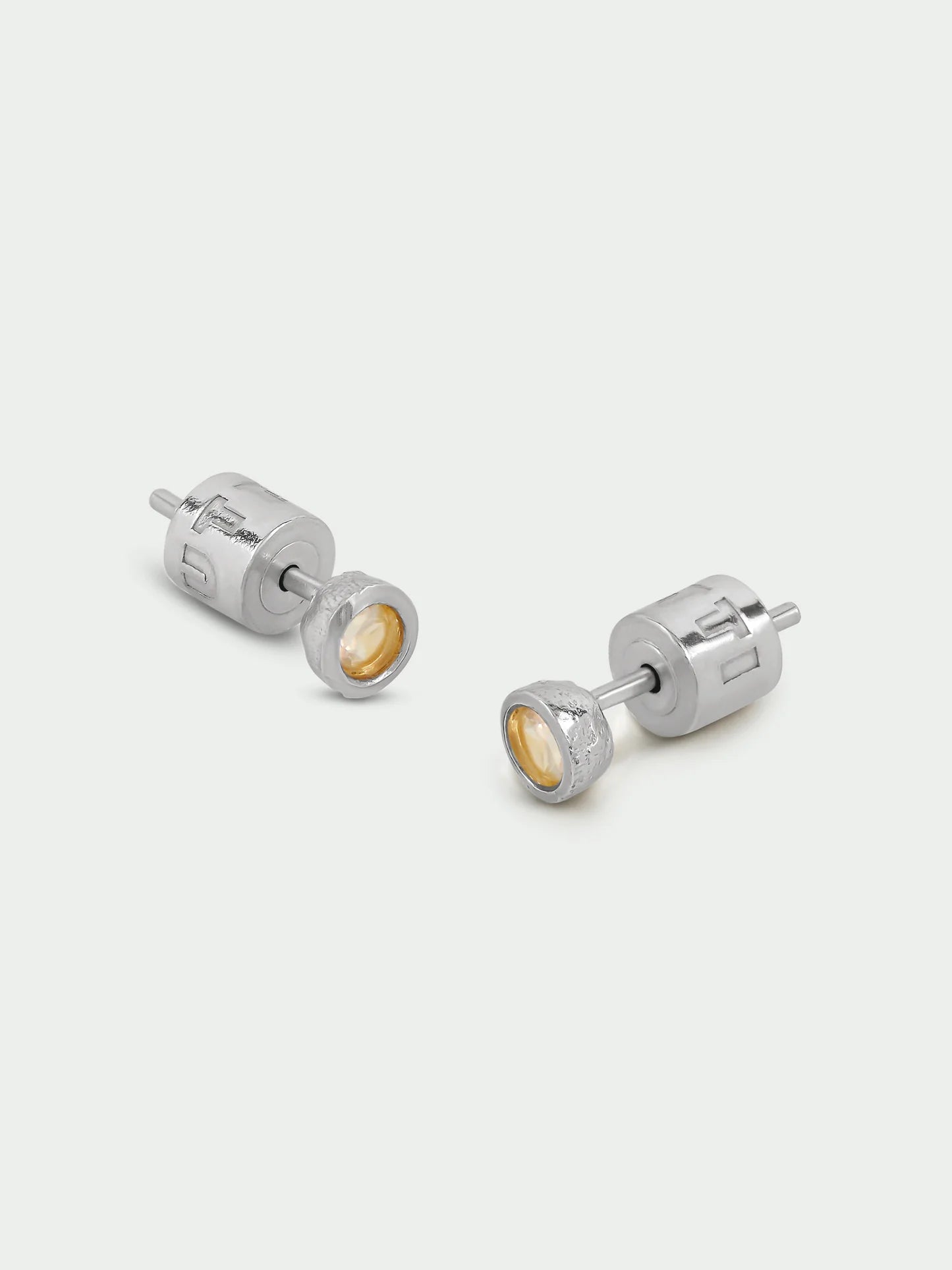 Birthstone Stud Earrings - Silver Plated