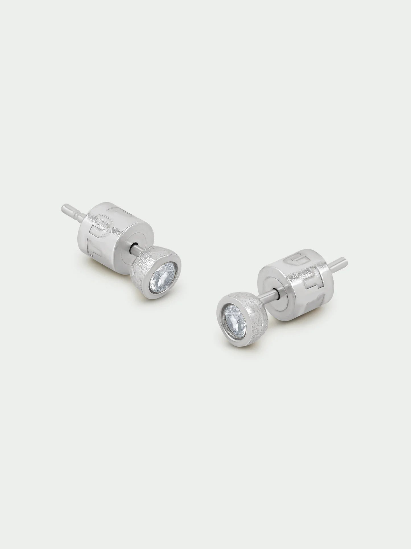 Birthstone Stud Earrings - Silver Plated