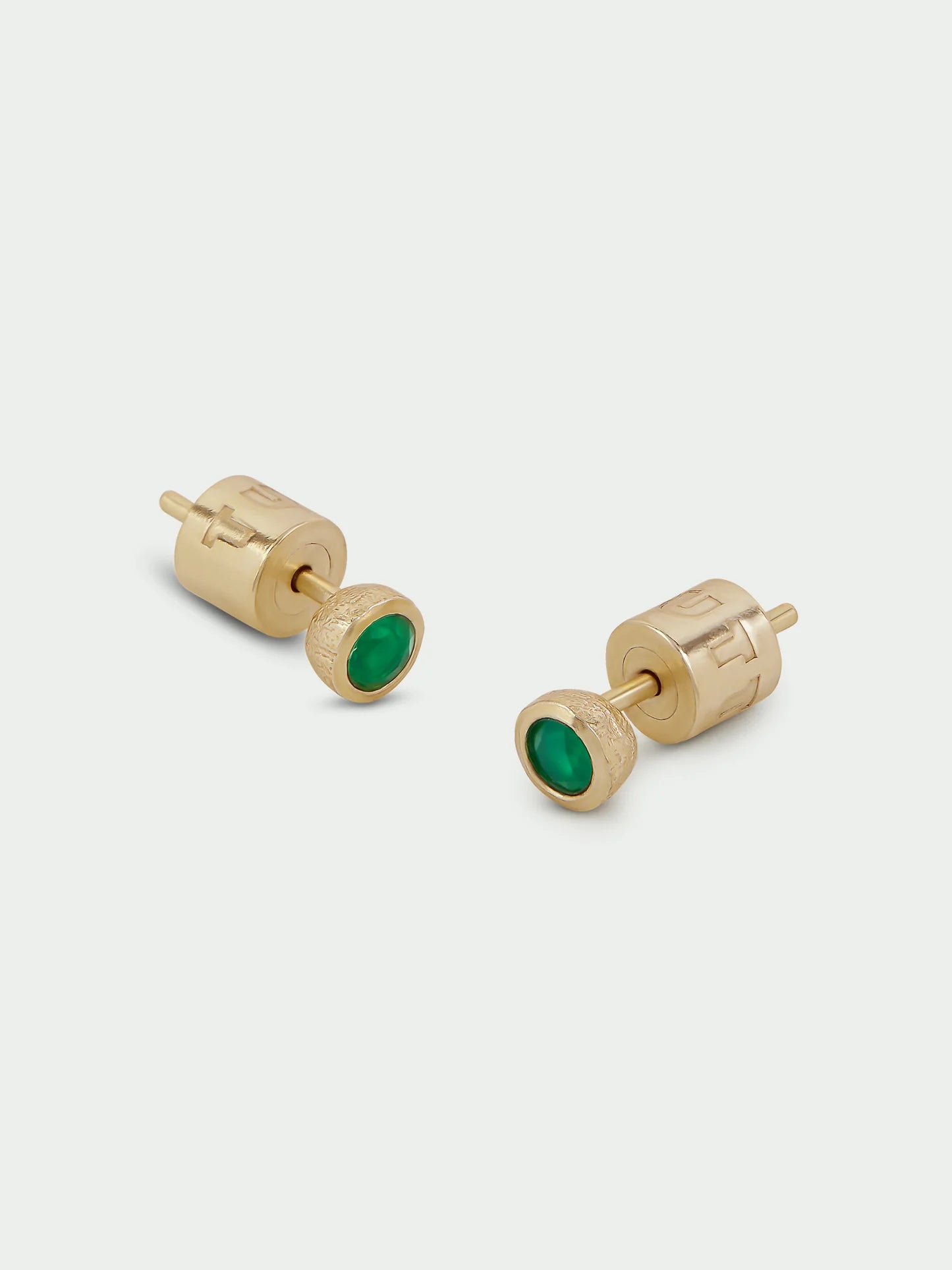 Birthstone Stud Earrings - Gold Plated