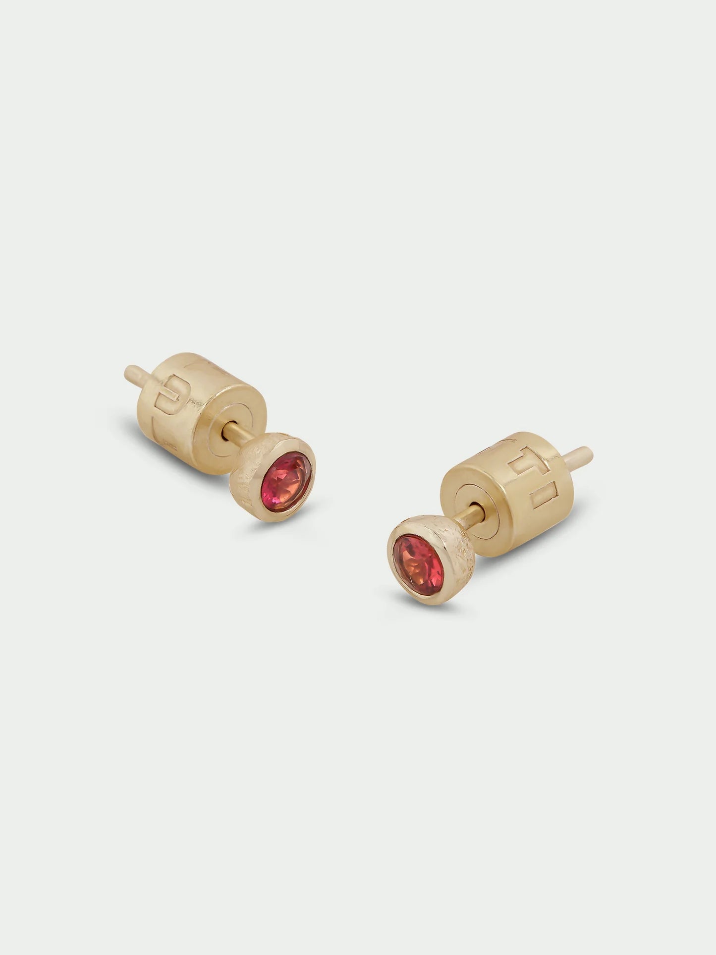 Birthstone Stud Earrings - Gold Plated