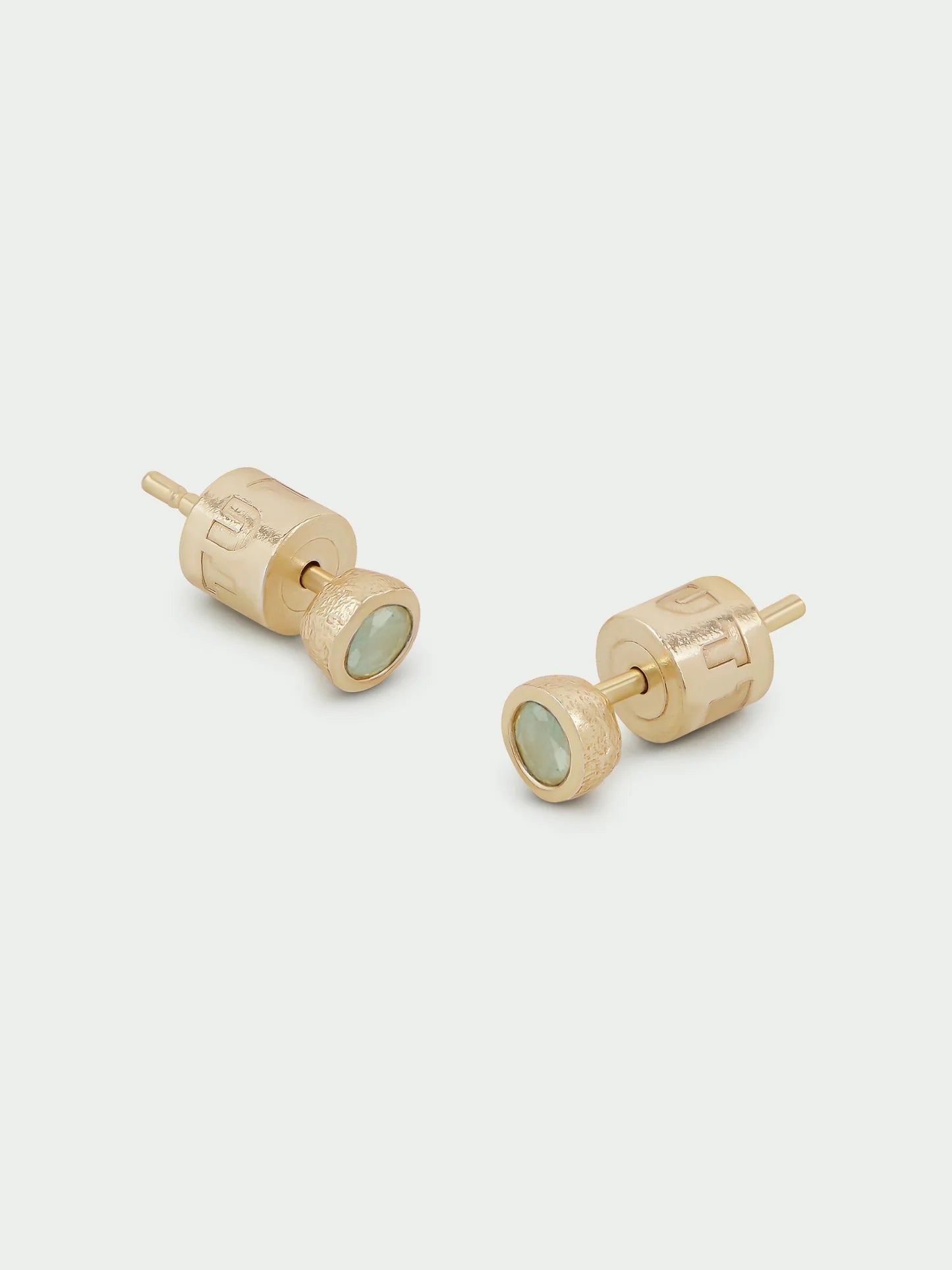 Birthstone Stud Earrings - Gold Plated