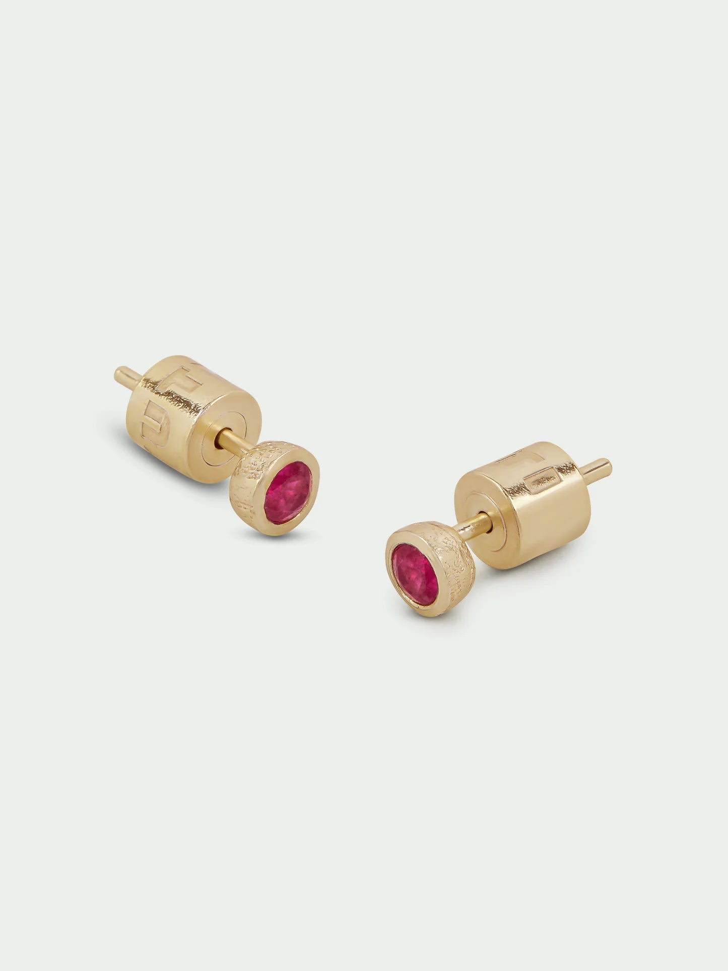 Birthstone Stud Earrings - Gold Plated