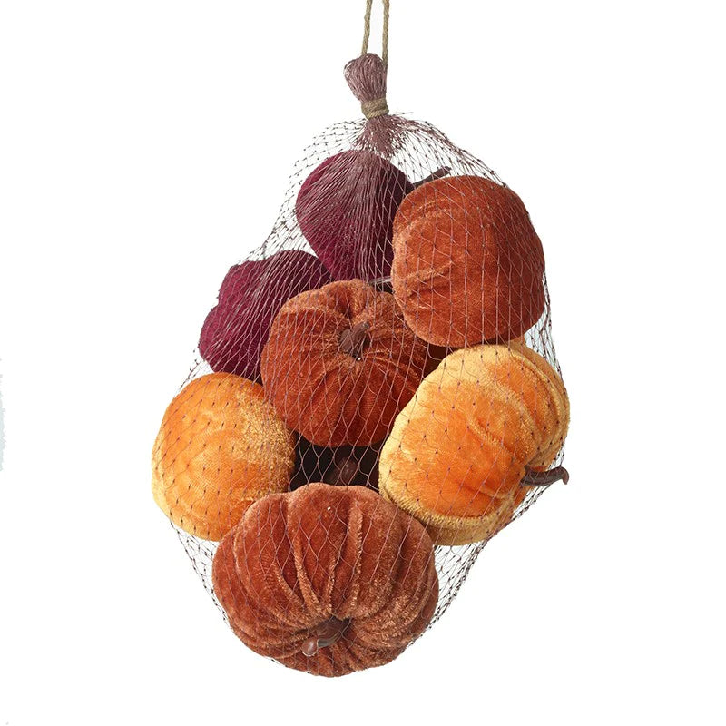 Autumn Mix Velvet Mini Pumpkin