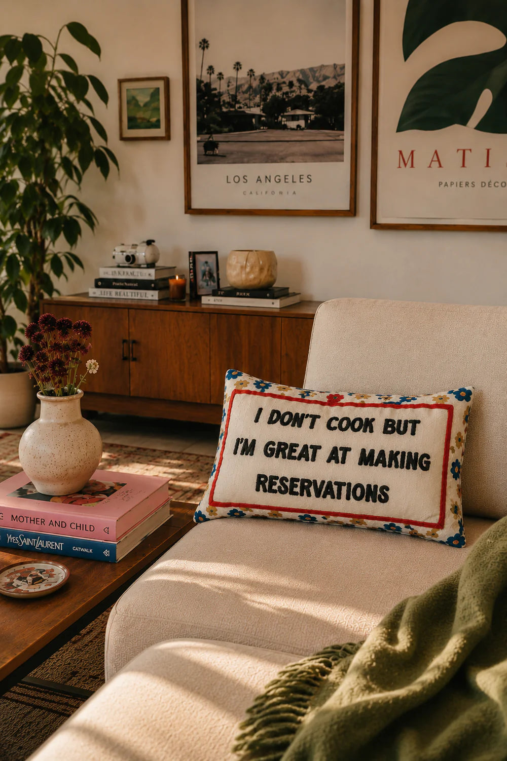 Needlepoint Cushion - I Don’t Cook But I’m Great At Making Reservations