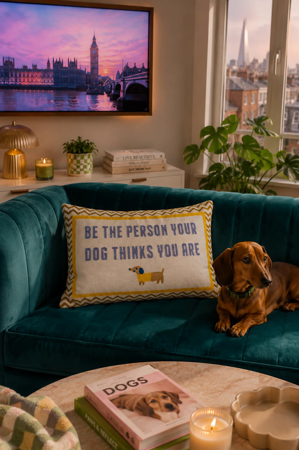 Needlepoint Cushion - Be The Person Your Dog Thinks You Are