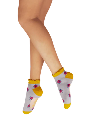 Ladies Bamboo Mix Trainer Socks - Ladybird