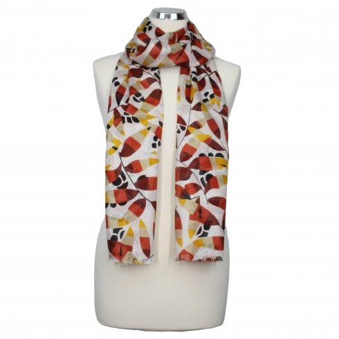 Block Leaf Print Scarf