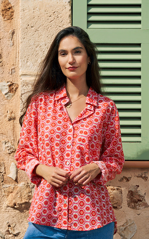 Dieppe Cotton Shirt Printed Pattern